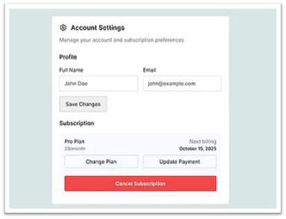 Cancel Subscription Button