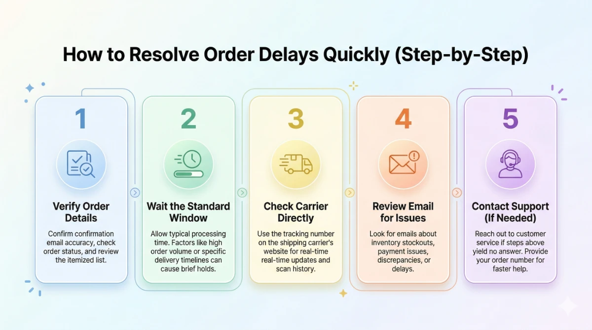 Step by Step Process to Resolve Order Delays